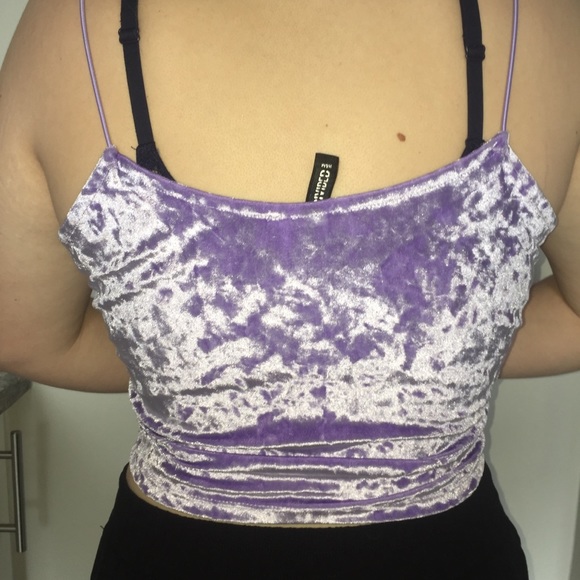 H&M Strapped velour/velvet tube top - Picture 5 of 5